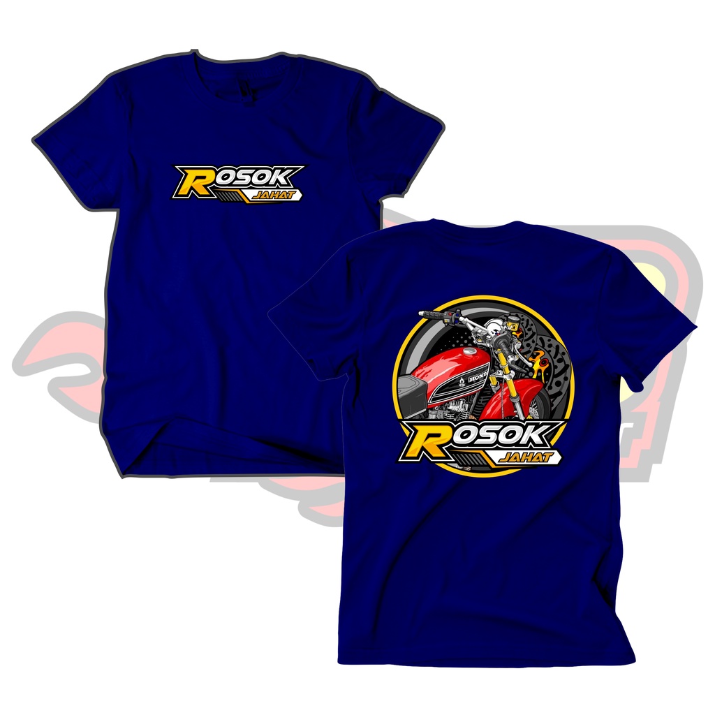 Kaos Racing Honda Rosok Squad CB Merah GL Baju Distro Motor Herex Honda Gank Tshirt Otomotif