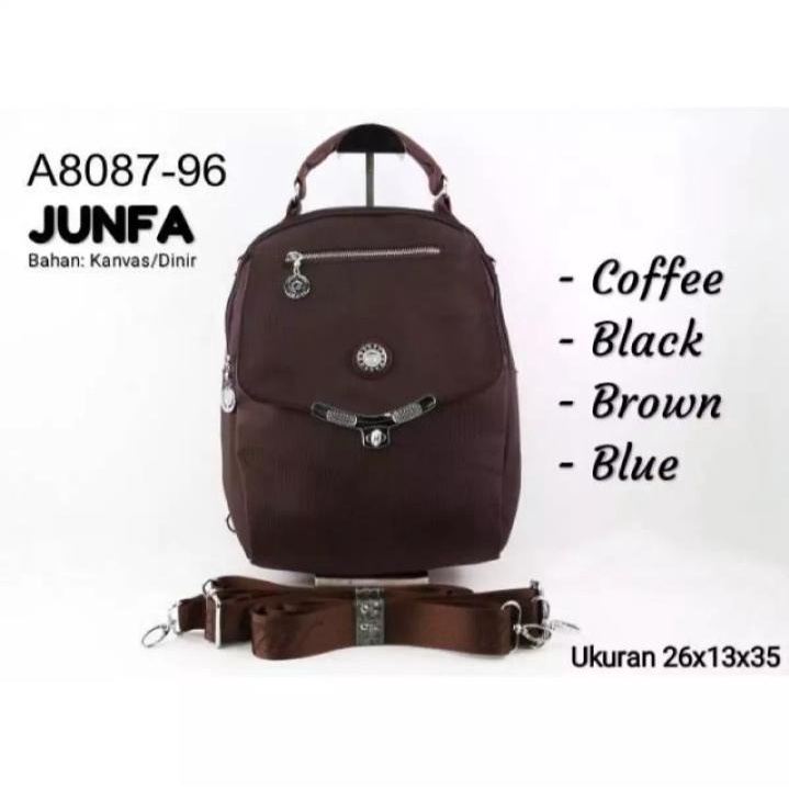 TAS RANSEL JUNFA BAHAN KANVAS TAS MULTIFUNGSI WANITA 8807-96