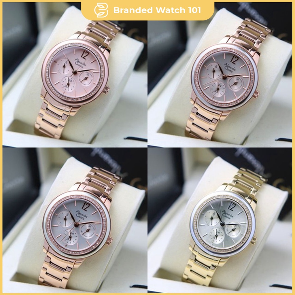 ORIGINAL Jam Tangan Wanita Alexandre Christie Stainles AC 2937 / AC2937 / 2937 Garansi Resmi 1 Tahun