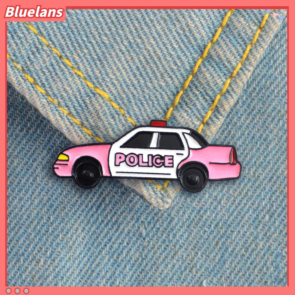 Bros Pin Enamel Desain Kartun Mobil Polisi Untuk Pria Dan Wanita