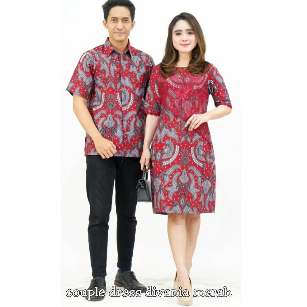Batik couple modern keluarga anak jumbo2022 brokat kopel cople kople sarimbit divania merah "AG.18Oc