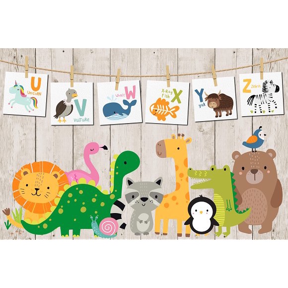Animal Alphabet Vector Set