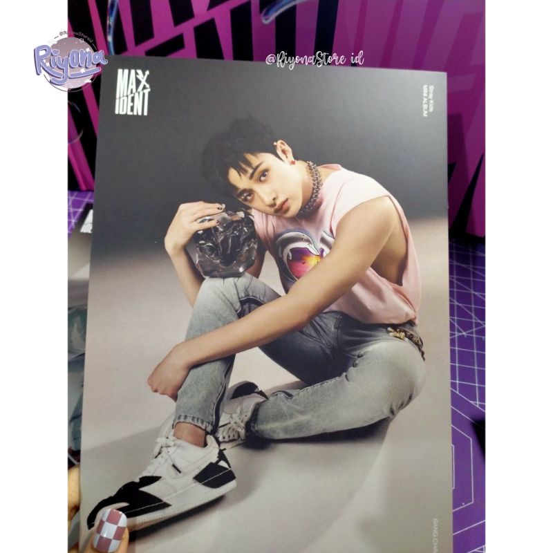 [RiyonaStore id] MINI POSTER POSTCARD BANGCHAN MAXIDENT ALBUM STRAYKIDS OFFICIAL GOOD CONDITION