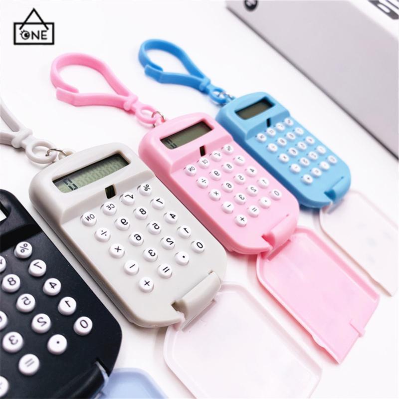 COD❤️Kalkulator Saku Portable Dengan Gantungan Kunci Untuk Kantor Mini Lucu Motif Calculator Stationary -A.one