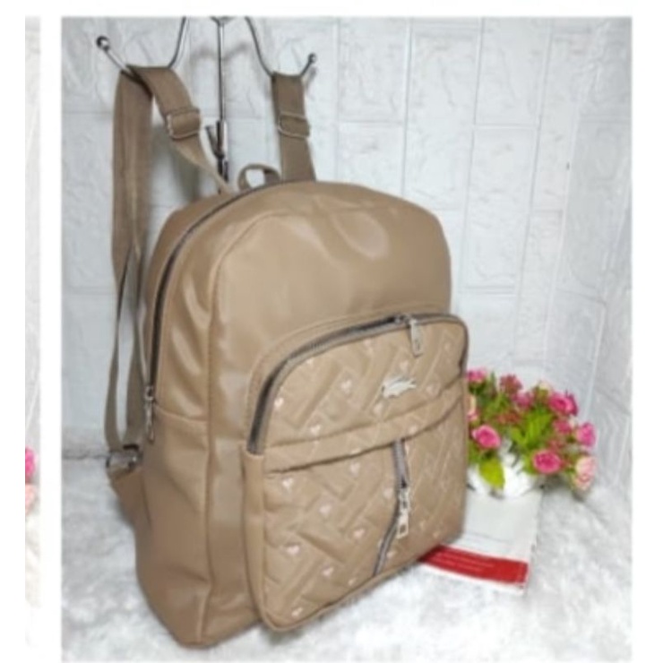 Ransel Korean Kantong Bordir Lipat Sleting Berdiri Terlaris