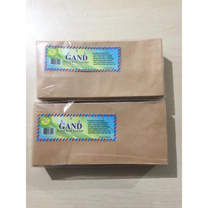 

Sale Amplop Coklat Gand A.Kabinet (110 X 240Mm) Isi 100 Murah