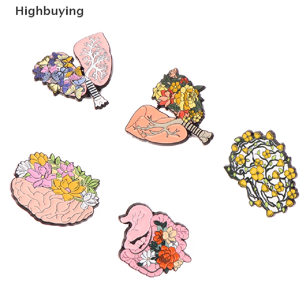 Hbid Bros Pin Enamel Bentuk Organ Tubuh Otak / Otak / Tomat Untuk Aksesoris Pakaian Glory