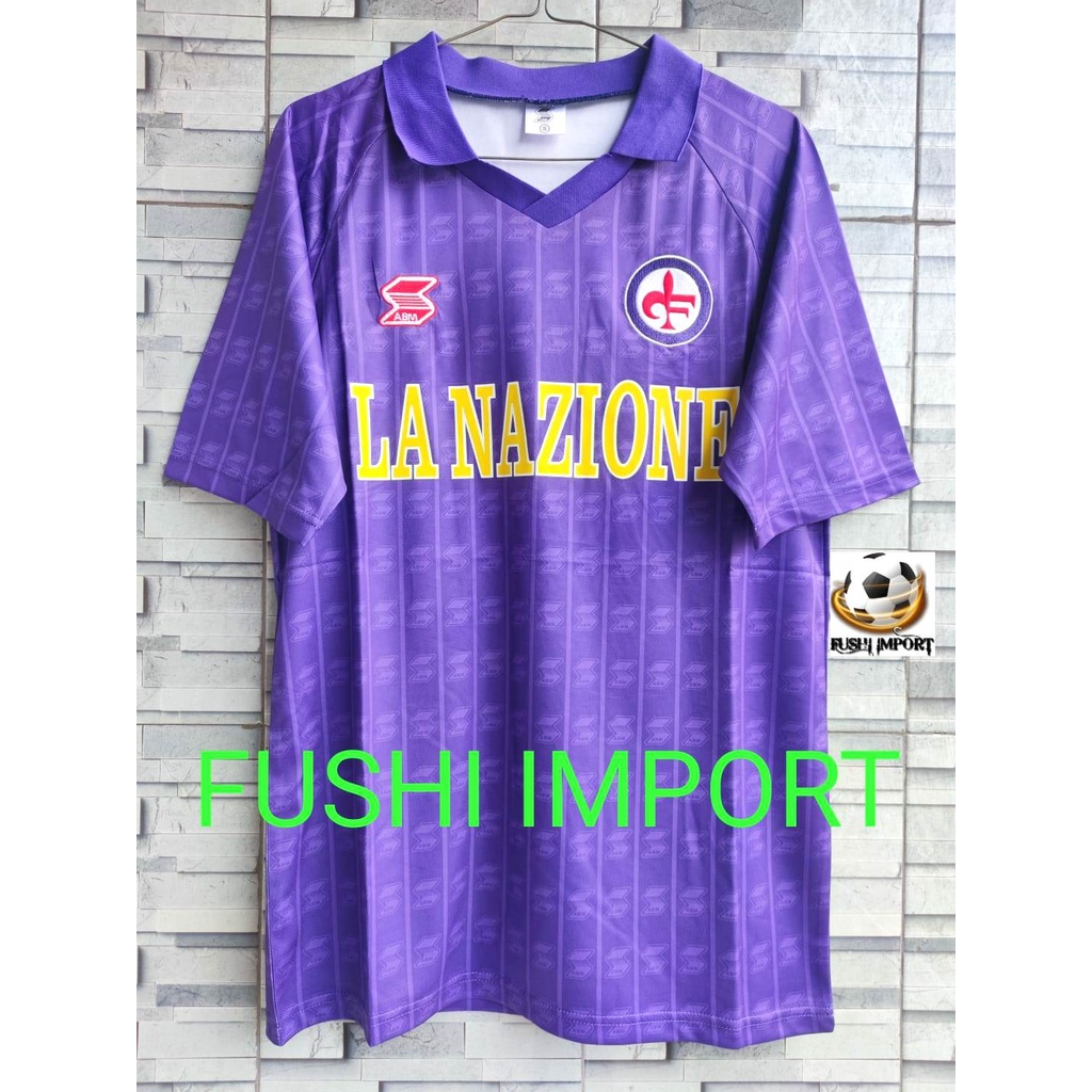 RETRO | Jersey Baju Bola Fiorentina Home 1989 1990 Grade Ori