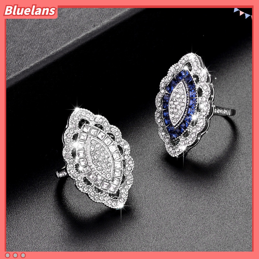 Cincin Bentuk Marquise Aksen Berlian Imitasi Untuk Wanita