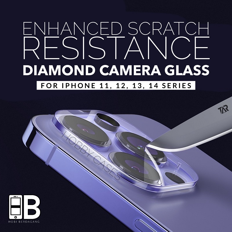 Tempered Glass Camera Lens Diamond HD Clear for iPhone 11 12 13 14 PRO MAX Protective Film