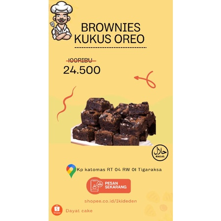 

Brownies Kukus oreo