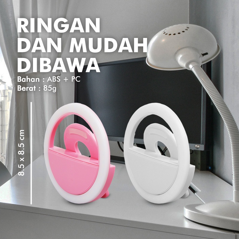 Lampu Selfie / Ring Light Selfie LED / Ring Light Mini Lampu Jepit Selfie/mengisi cahaya/fill light/lampu darurat