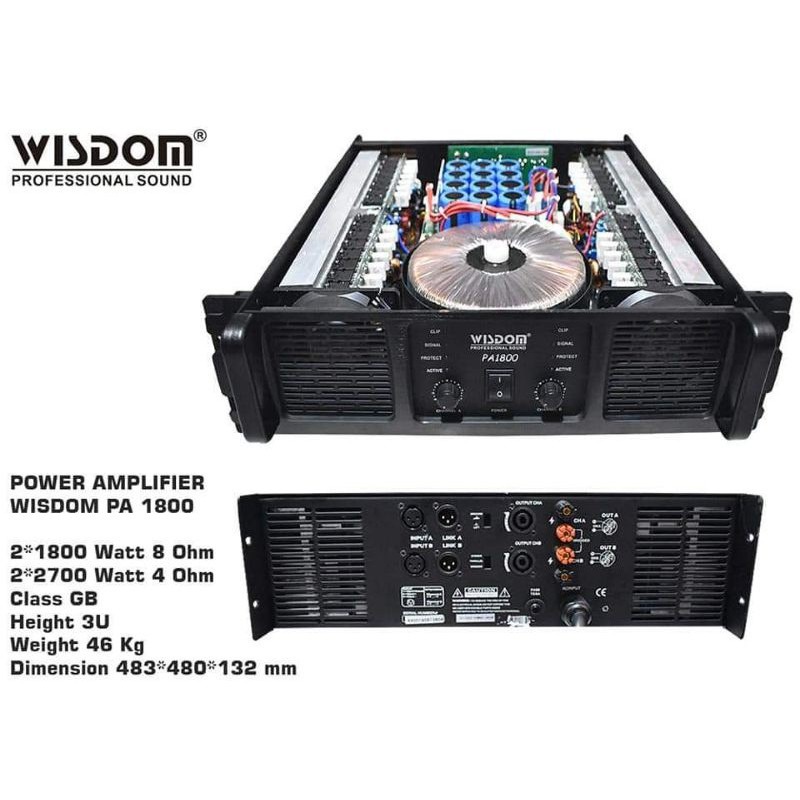POWER AMPLIFIER WISDOM PA-1800 Power wisdom PA1800 ORIGINAL