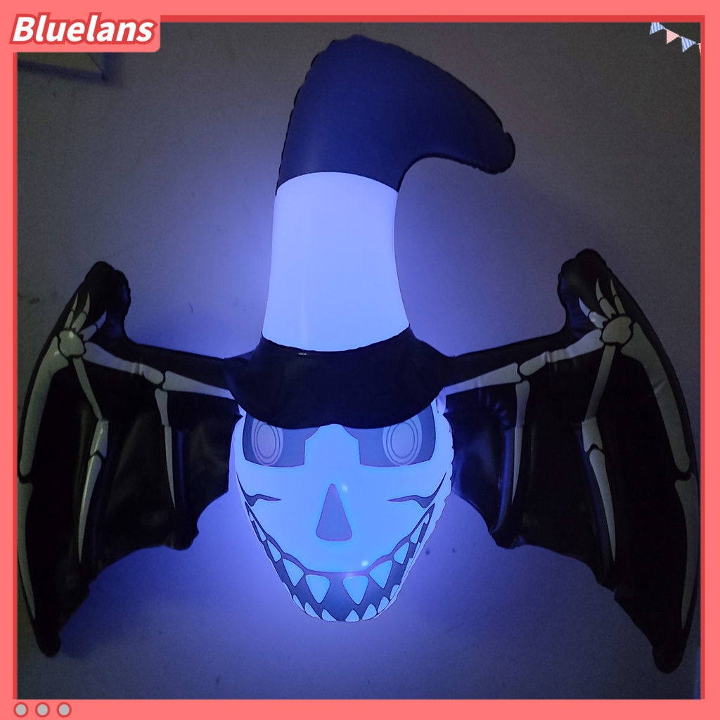 (In Stock) Lampu LED Tiup Bentuk Kelelawar / Labu / Hantu Bahan PVC Untuk Dekorasi Halloween