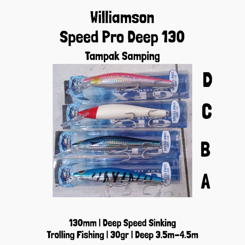 Williamson Speed Pro Deep 130mm 30gr Umpan Trolling Mirip Rapala