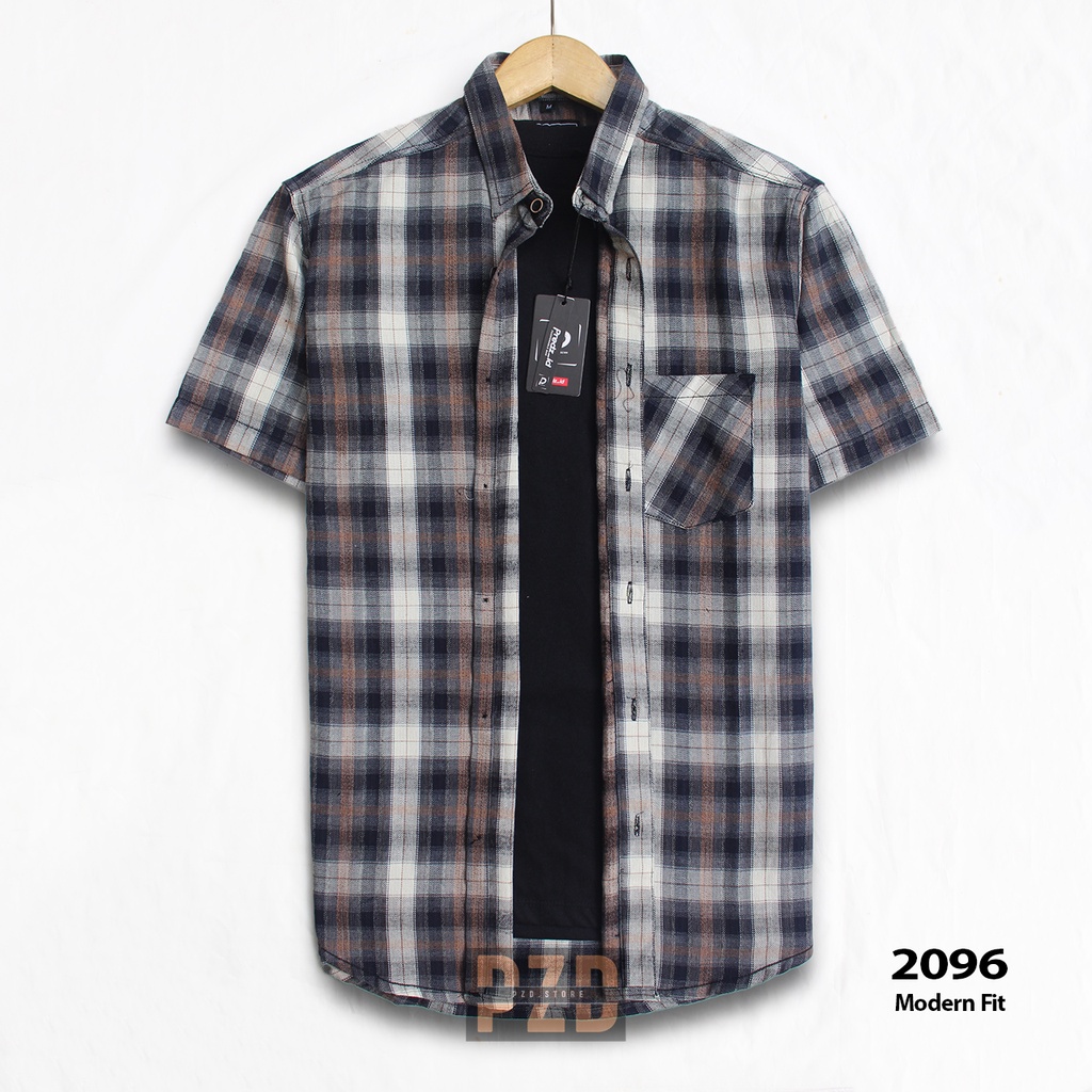 Kemeja Flanel Lengan Pendek Pria Kemeja Flanel Pria Lengan Pendek Kemeja Lengan Pendek Cream