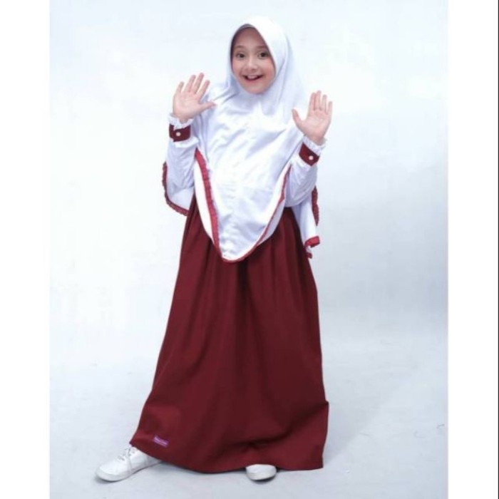 Shafiya Kids | Gamis Sekolah Sd Muslimah Merah Putih dan Pramuka Baju Muslim Anak Perempuan