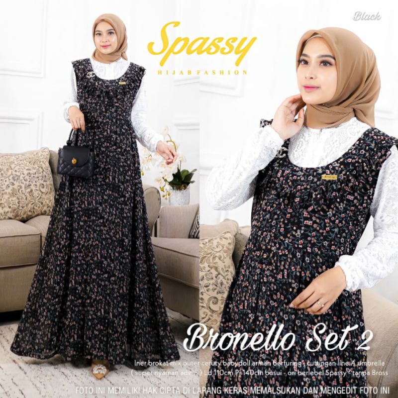 BRONELLO SET + AYANA ORIGINAL BY SPASSY// SOLO.INDONESIA// PRODUK BERLABEL SPASSY HIJAB FASHION