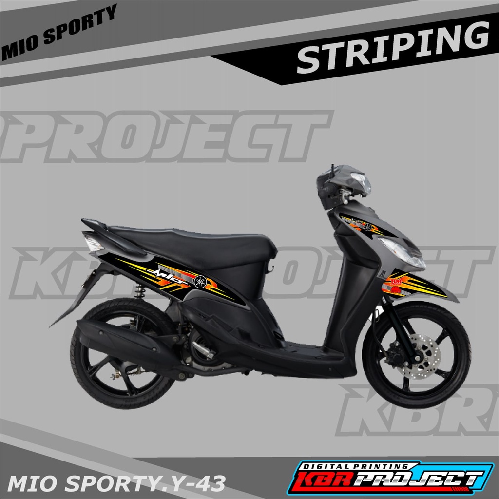 [COD] Stiker MIO SPORTY variasi Racing motor YAMAHA MIO SPORTY Y.43 HOLOGRAM TRANSPARAN