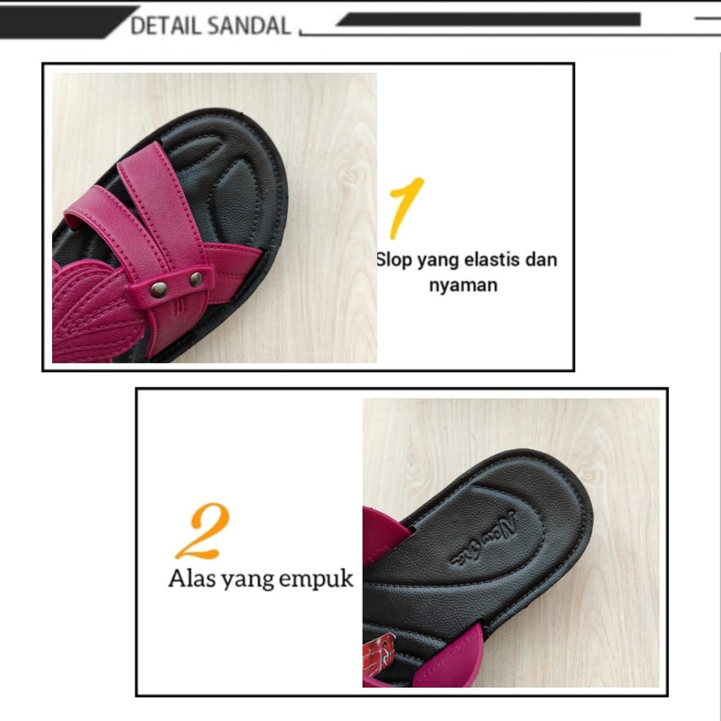 gof NEW ERA LB 12022 SANDAL JEPIT KARET 37-40 Sandal Wanita