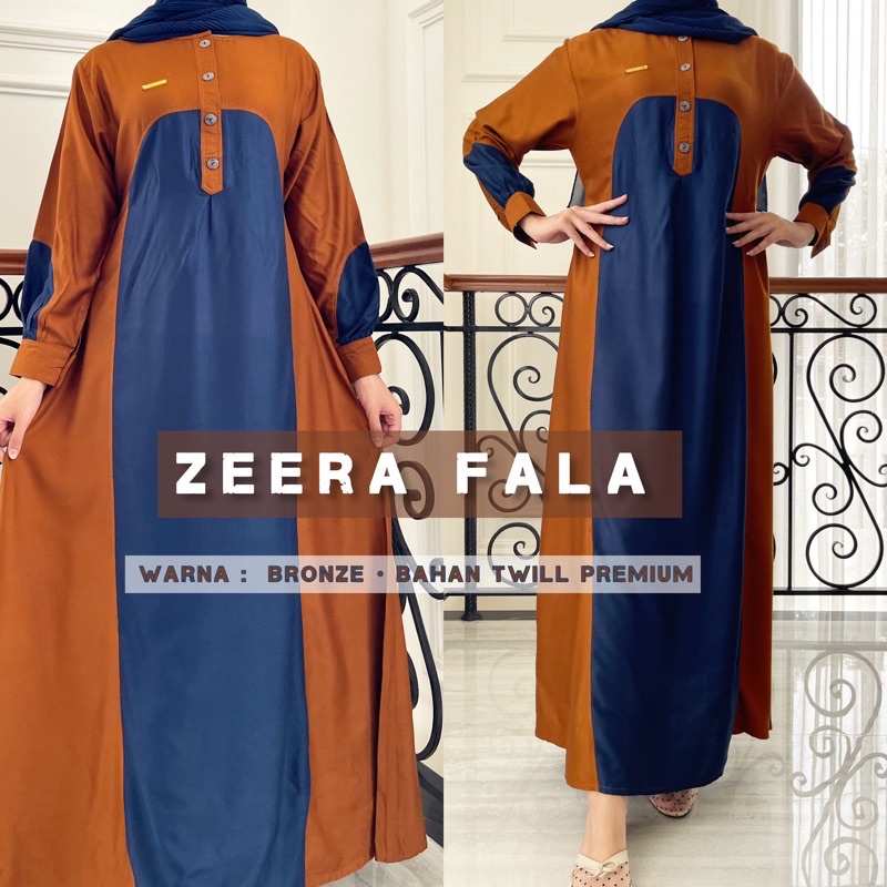 Daster Arab ZEERA FALA Maxi Dress Premium Gamis Twill