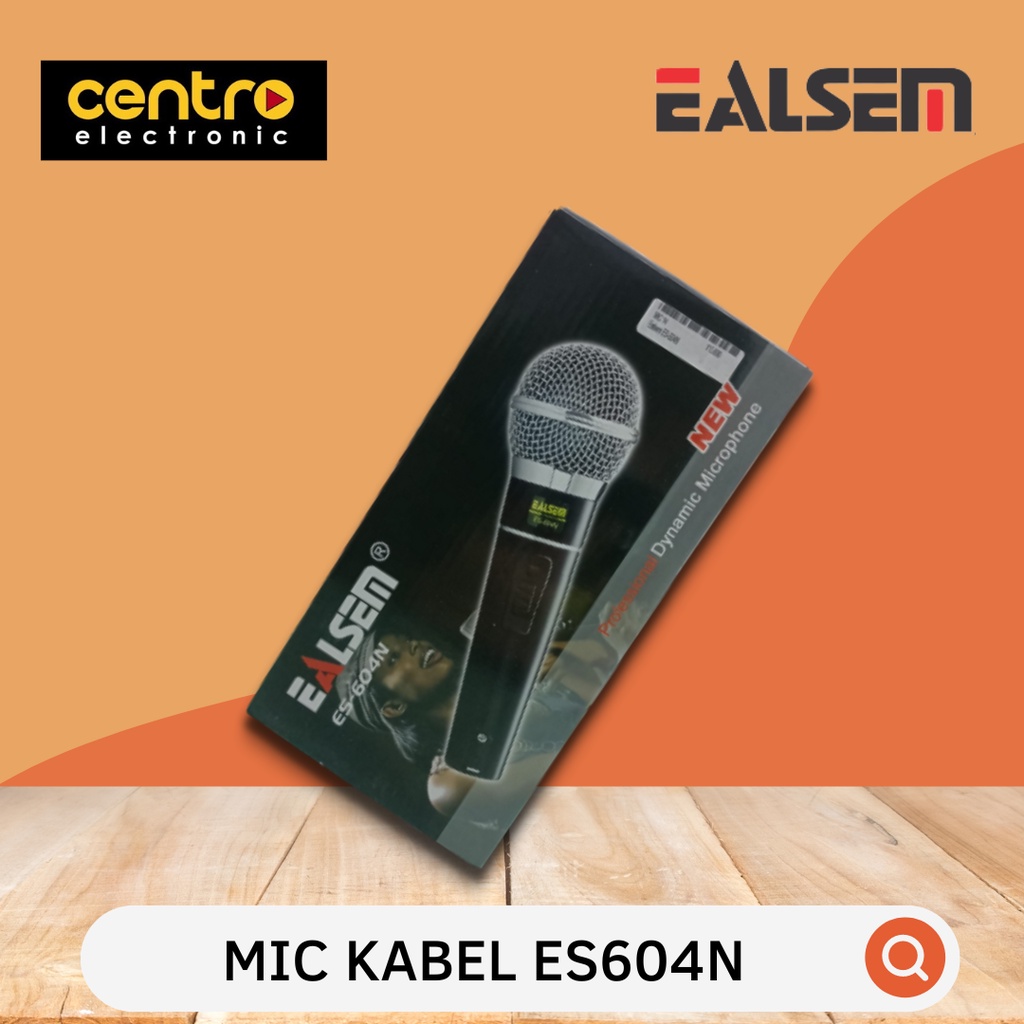 Mic Dynamic Ealsem ES604N ES 604 N Microphone Wire Kabel