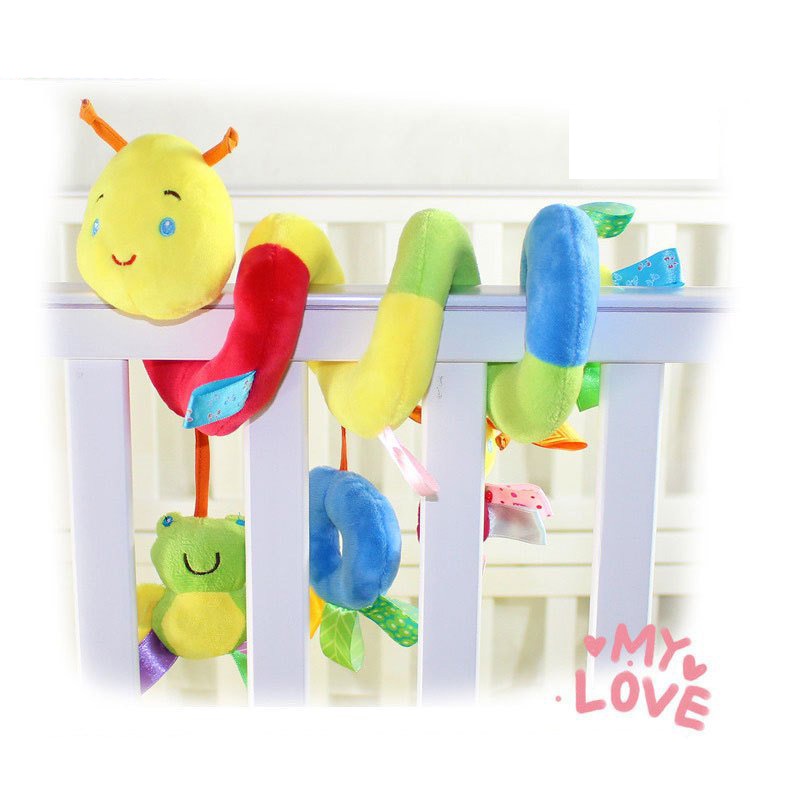 Baby Toy Newborn Music Bed Hanging Pendant Soft Cloth Plush Kid Baby Crib Cot Pram Hanging Rattles Spiral Stroller&amp;Car Seat Toy