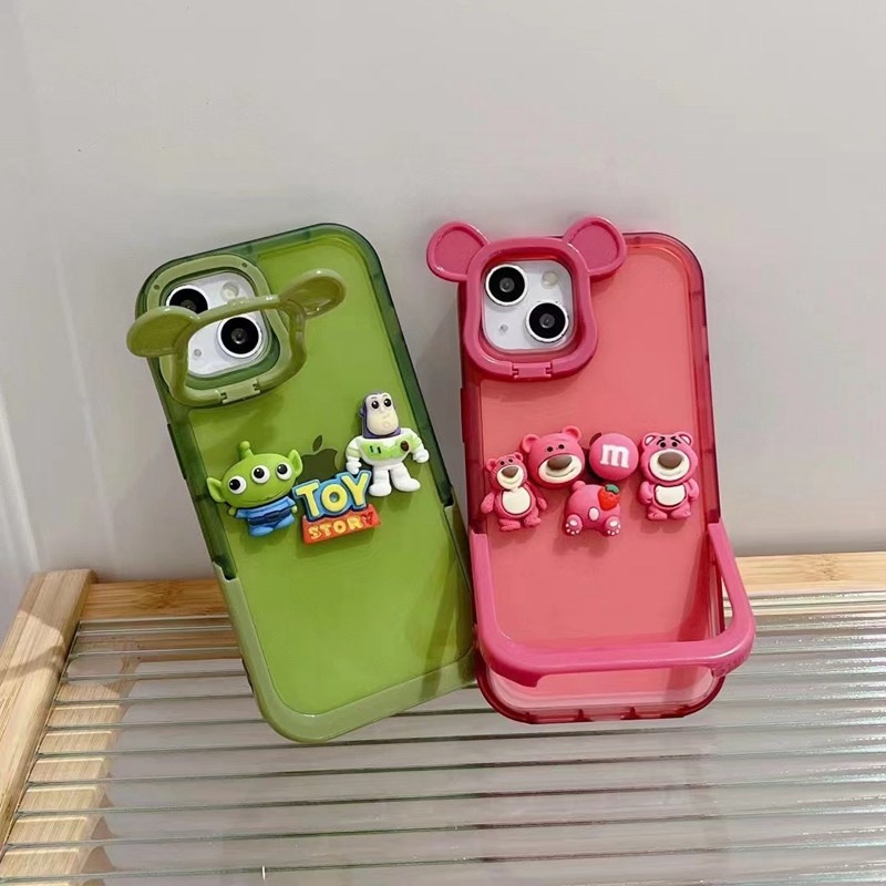 Soft Case Motif Boneka Beruang Disney 3D Untuk IPhone XS Max XR 11 12 13 14 Pro Max 14 pLUS 7 + 8 +