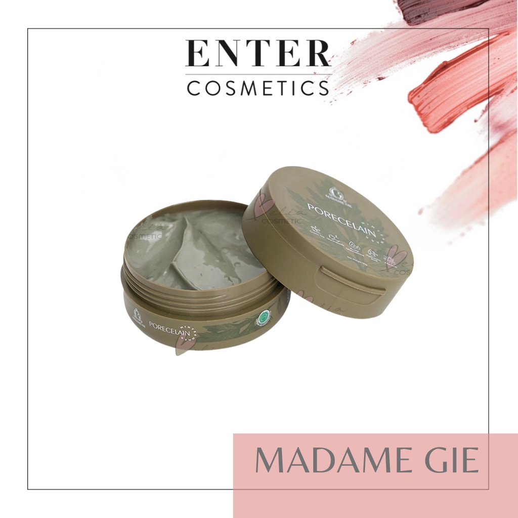 Madame Gie Porecelain Mintea Mask - Masker Pori Pori Kecil Minimalis Bebas Jerawat