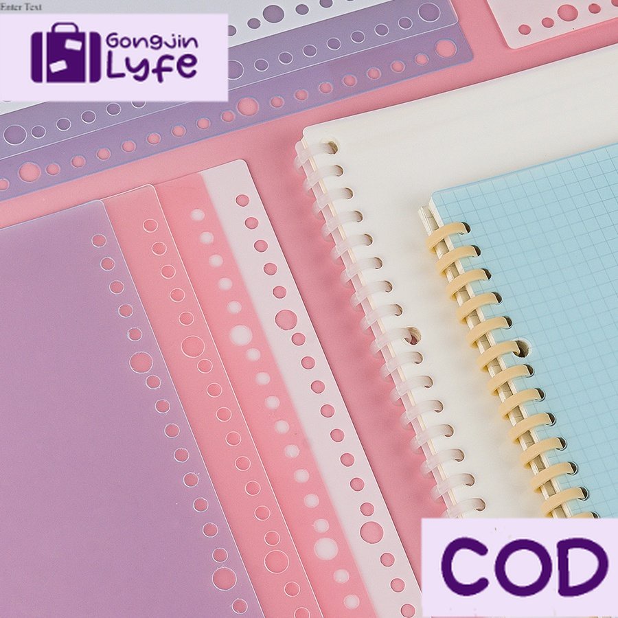 

[Gongjin] DIY Binder Spiral Ring Plastik Plastic Binder Binding Strip Cover PP Transparent / Lucu Binding Strip Transparan
