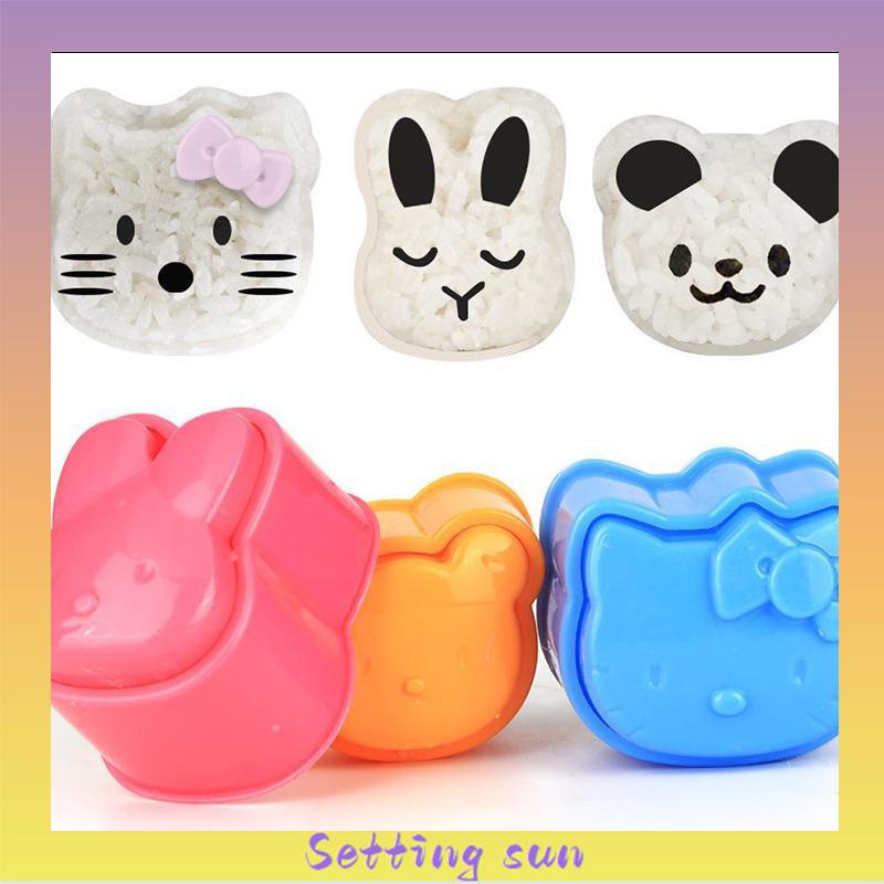 Cetakan Nasi Bola Rice Mold Cetakan Nasi Dengan 3 Motif Lucu Bola Shake TN