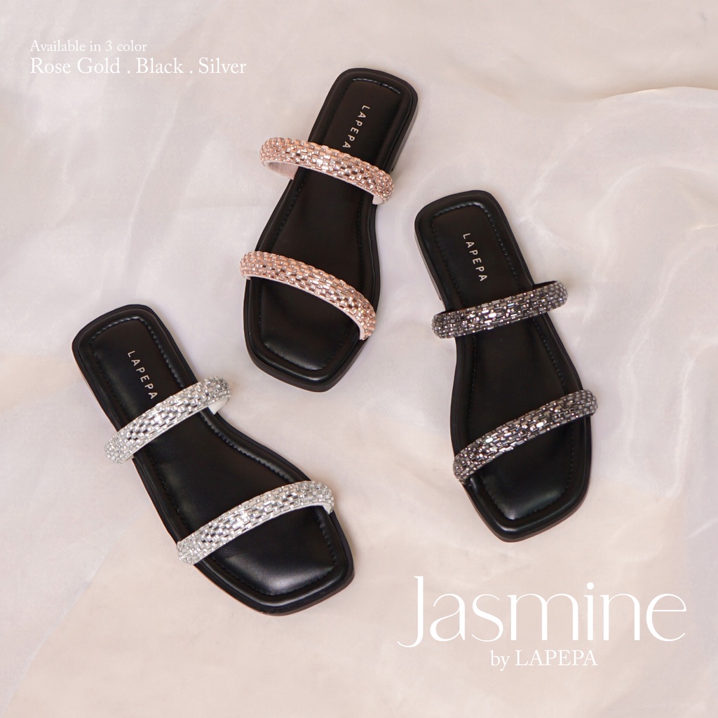 LAPEPA JASMINE Sandal wanita casual sendal teplek slop sandal terbaru model blink tatakan empuk kekinian
