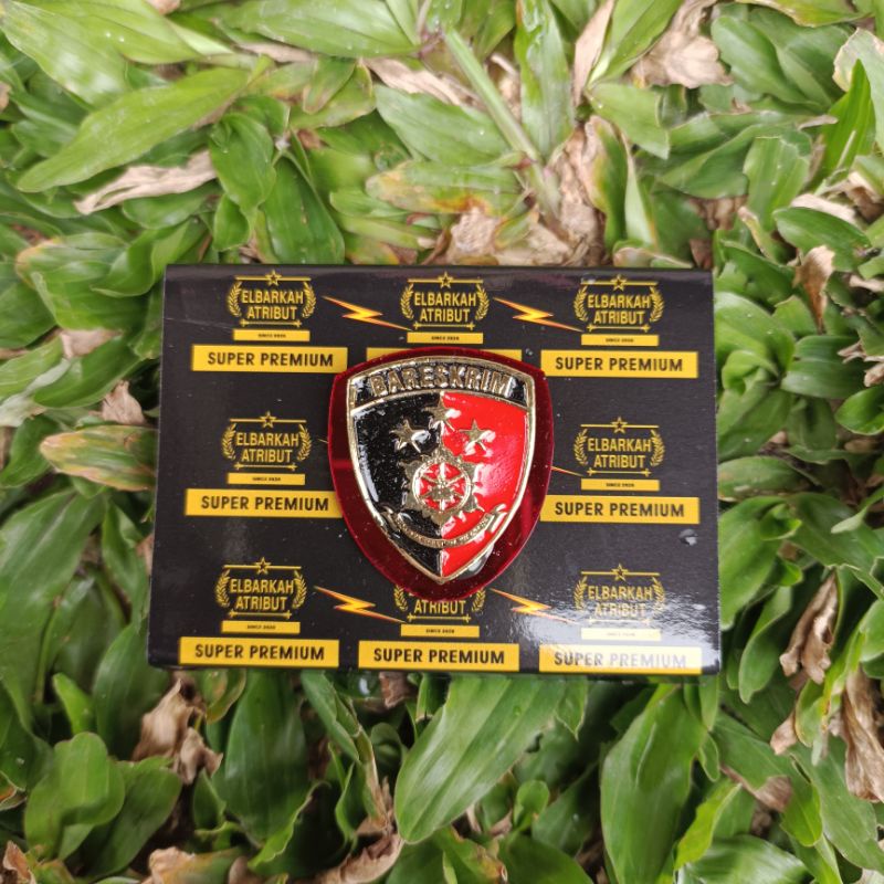 PIN BARESKRIM/ ATRIBUT POLRI/ATRIBUT POLISI/ DASAR AKRILIK MERAH/ATRIBUT POLRI