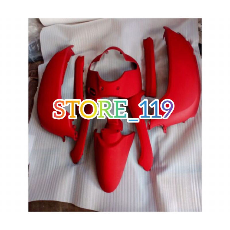 body halus scoopy fi donat 2017-2018-2019 merah doff