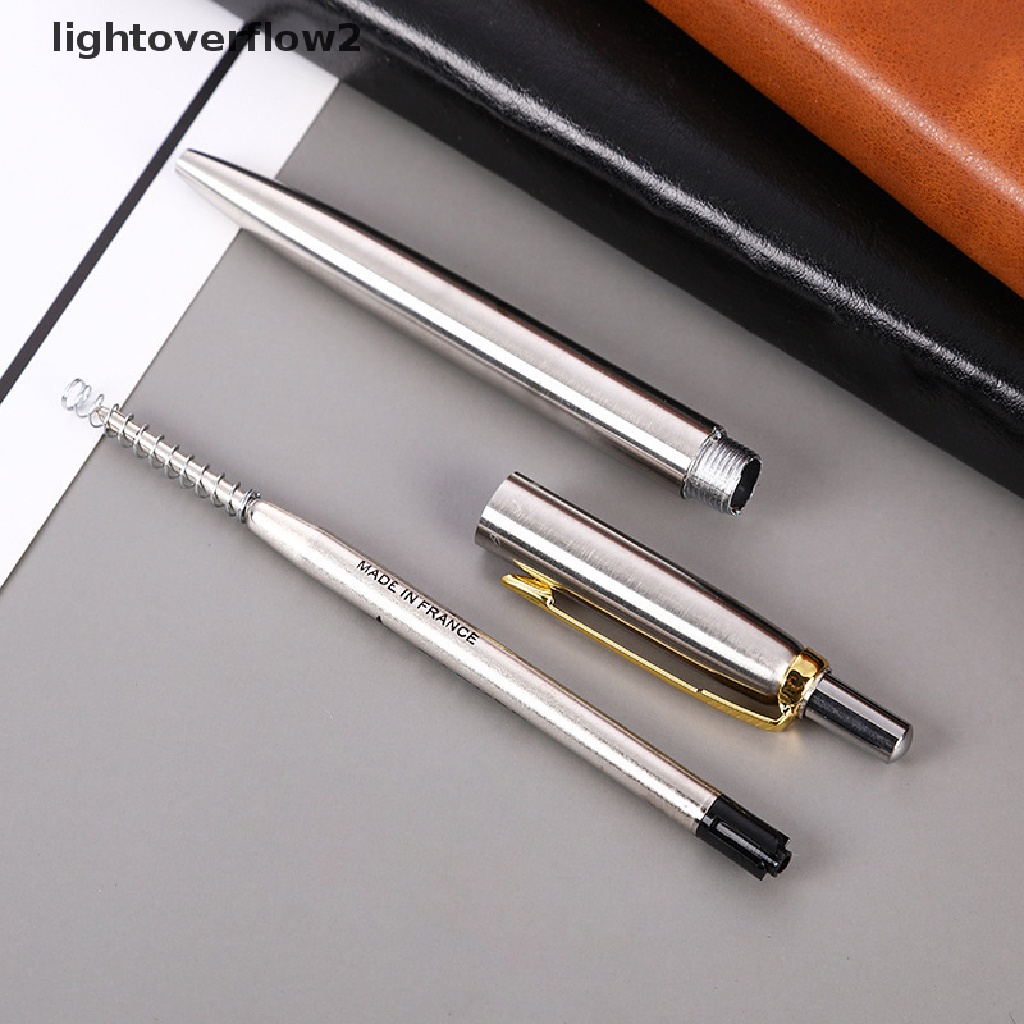 (lightoverflow2) Pulpen Bahan stainless steel Untuk Kantor