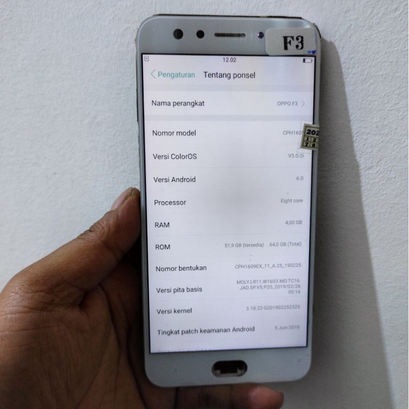 Mesin Oppo F3 Cph1609 Normal