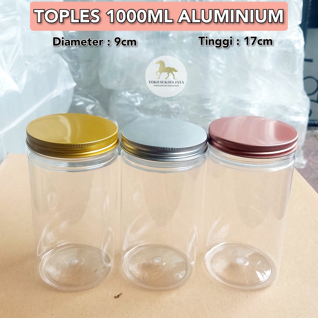 TOPLES PLASTIK 1000ML / TOPLES 1000ML / TOPLES TABUNG 1000ML TUTUP ALUMINIUM