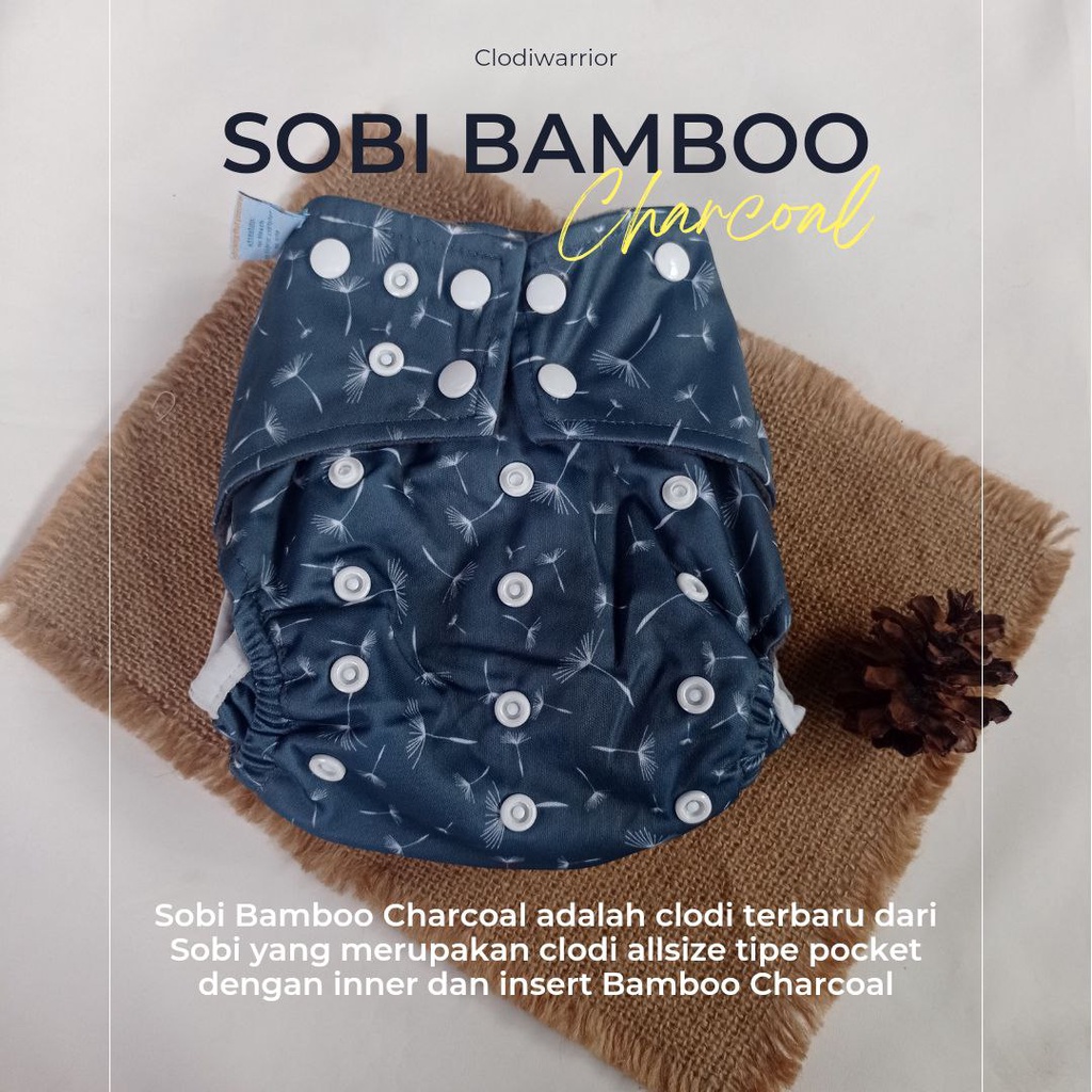 (NEW) Sobi Bambu Charcoal - Clodi Allsize - 4-15 kg