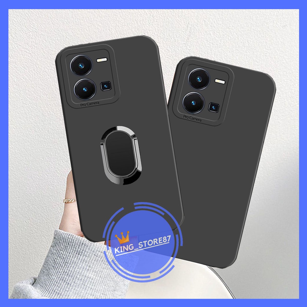 CASE VIVO Y35 NEW 2022 LIQUID Ring Kickstand Softcase.