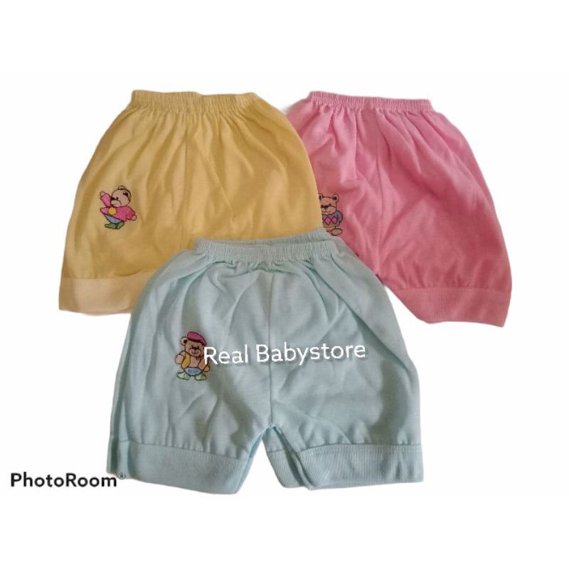 Celana Pendek Bayi Bordir Katun 6 pcs