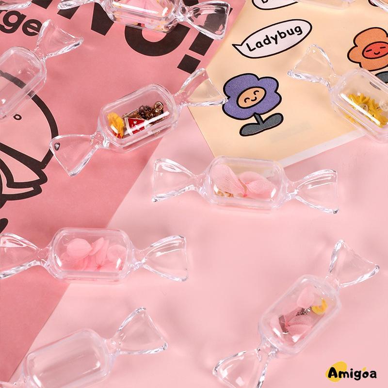 Permen Kreatif Kotak Penyimpanan Transparan Mini Portable Ring Earrings Jewelry Kotak Obat - AG2
