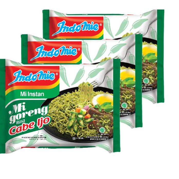 

TRXSs9S3--3PCS Indomie Goreng Cabe Ijo - Netto 3x85gr