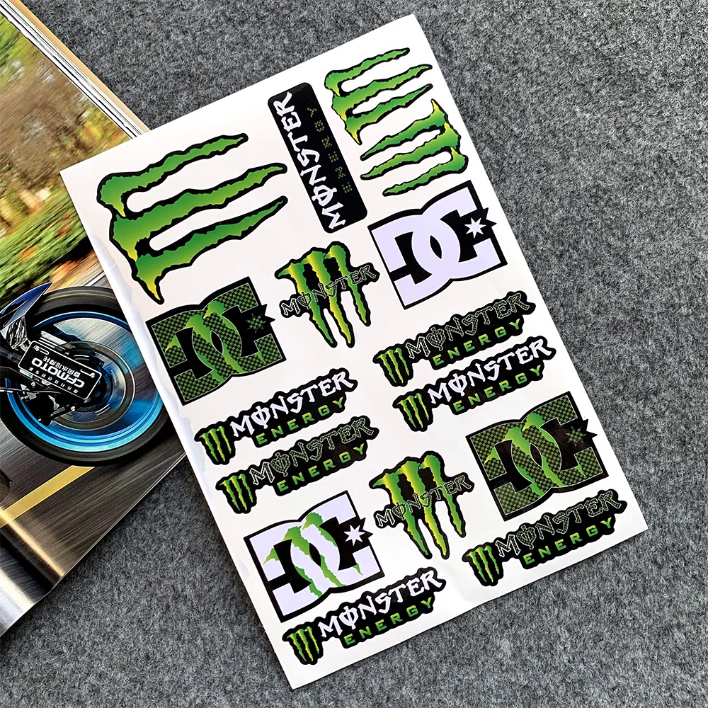 Stiker Film Anti Air Motif Monster Energy Untuk Helm Motor vespa