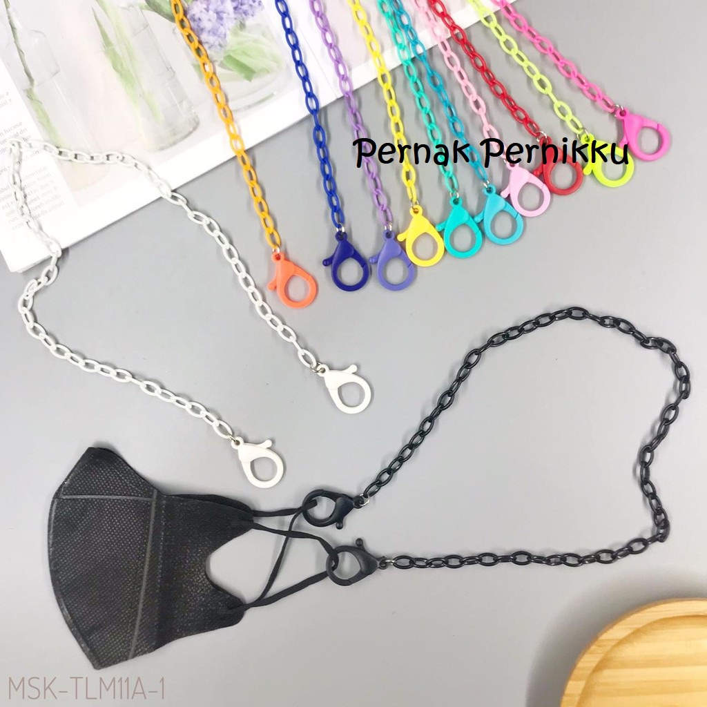 Strap masker rantai plastik /  masker capit udang