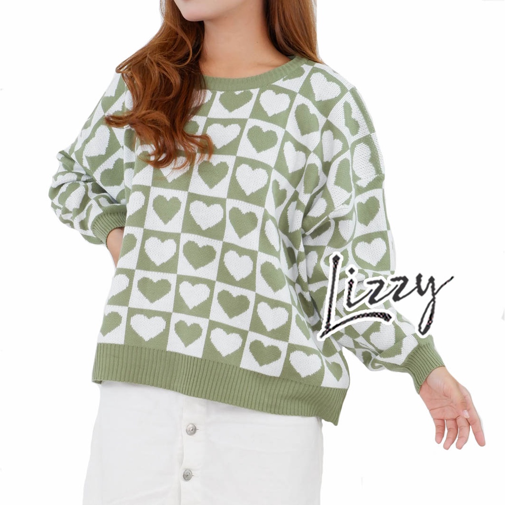 Lizzy - SWEATER LOVE SQUARE PREMIUM