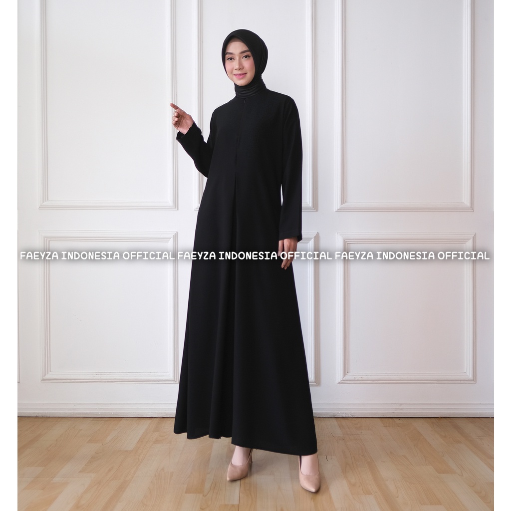 Gamis Hitam Jetblack Elona Maxy Dress Set Jilbab Free Cadar Original By Faeyza Longdress Busana Muslimah