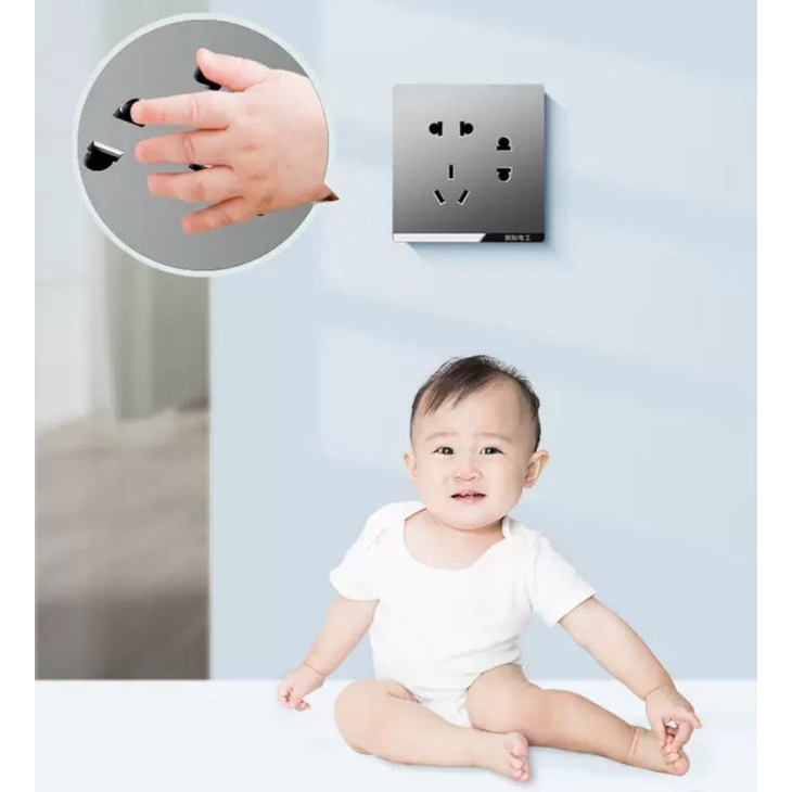 saklar lampu internasional 86 grey 1 way socket dinding