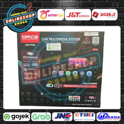 Jual onderdil Head Unit Android Auto CarPlay 10″ inch ORCA ADR-9988 PRO P Limited