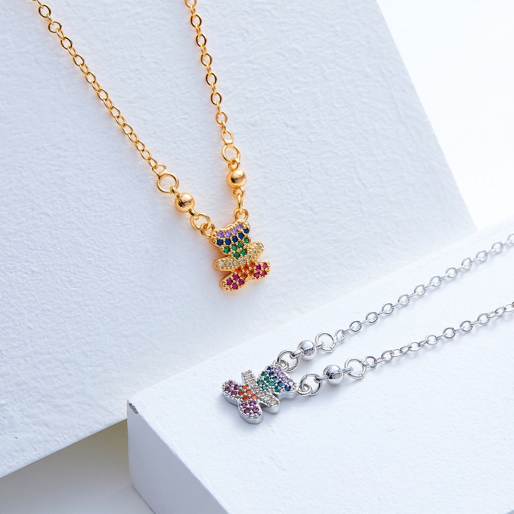 Allure 240N Kalung Titanium Wanita Karat Emas Silver Asli Panjang Muda Dan Anti Luntur