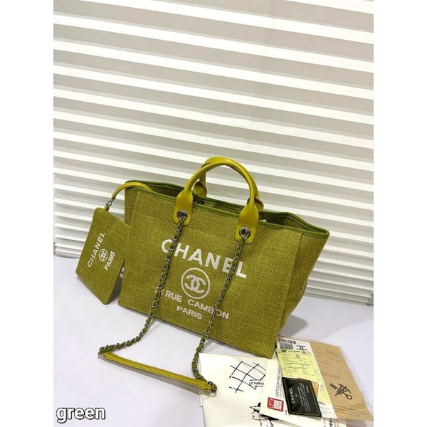 tas fashion tote kanvas Cenel chambon set dompet